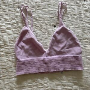 Free People Lilac Ribbed Bralette